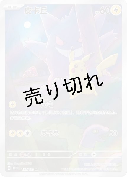 画像1: 【PSA10】ピカチュウ(中国語版)【AR】{172/151}　※銀行振込orコンビニ払い (1)