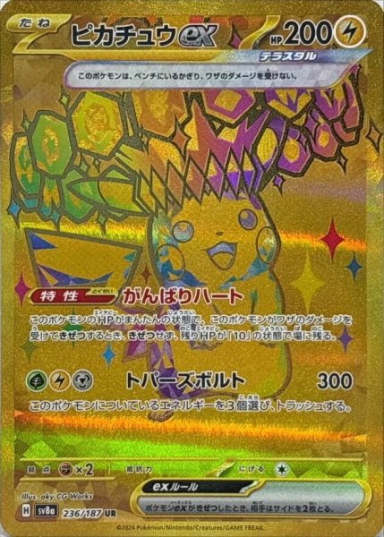 画像1: 【PSA10】ピカチュウex【UR】{236/187} ※銀行振込orコンビニ支払い (1)