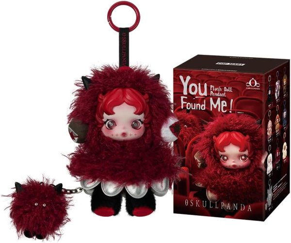 画像1: ［箱潰れ］【正規品・未開封】 POP MART SKULLPANDA You Found Me! シリーズ ぬいぐるみペンダント〈ピース〉　※銀行振込orコンビニ払い (1)